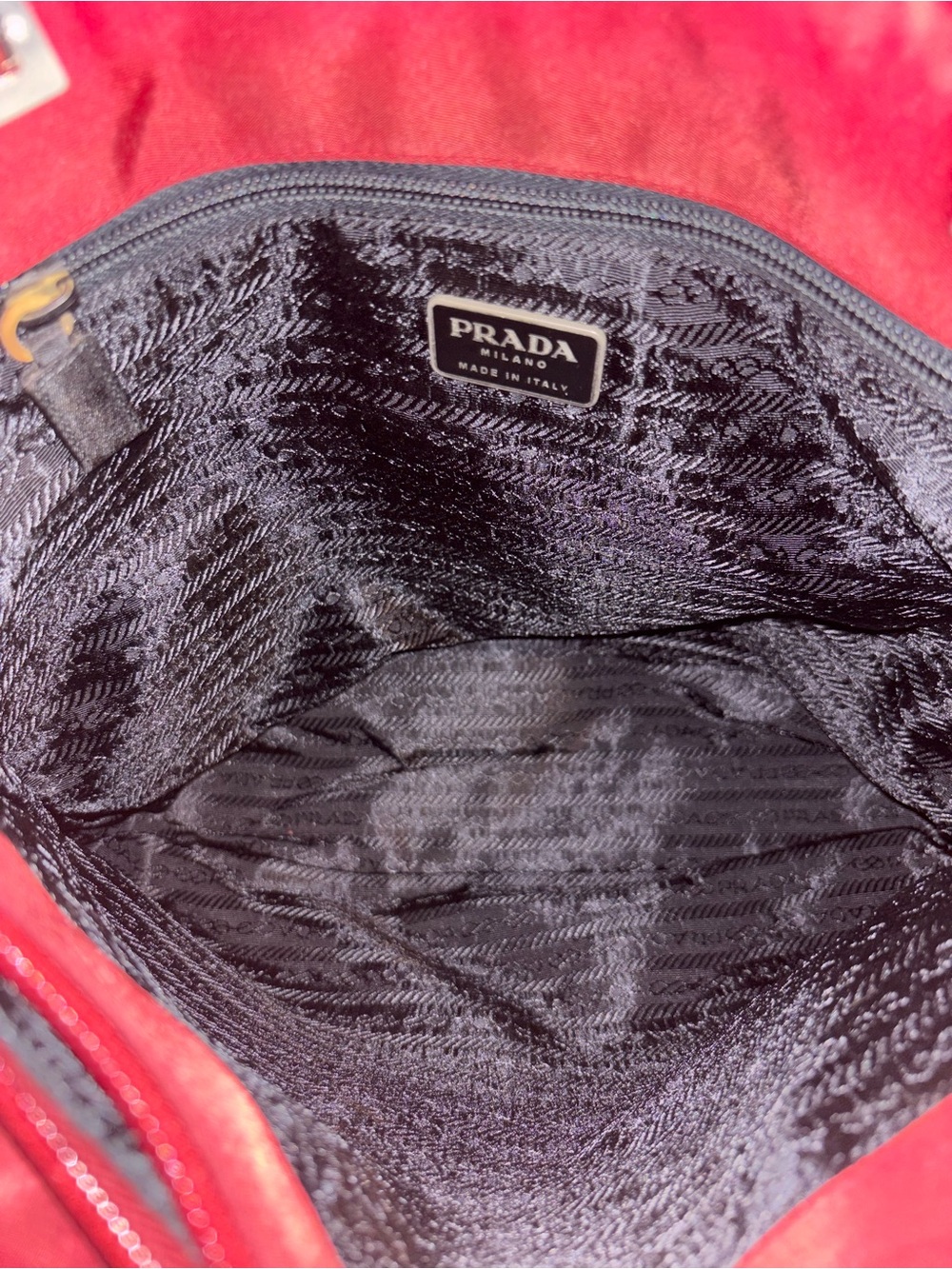 Prada red Satin Shoulder Bag - Picture 4 of 7